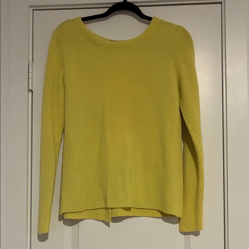 Banana Republic Yellow Asymmetrical Sweater